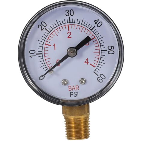 1Ensemble Jauge De Pression Pour Manomètre De Filtration Npt Outil Professionnel Pour Test De Pression Eau Spa (1/5)