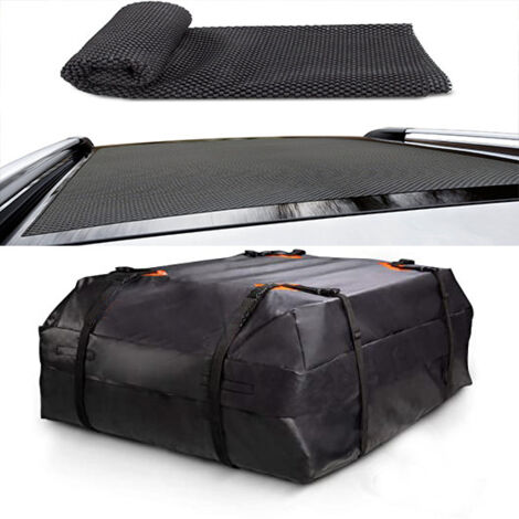 Coffre de toit 425L imperméable 420D – Sac de rangement pour voiture – Fixation facile et sécurisée – Adapté à la plupart des véhicules