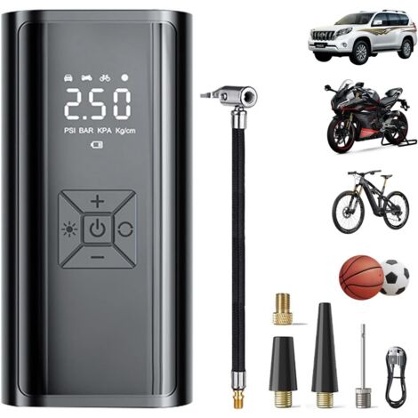 Compresseur d'air portable de gonflateur de pneu, Pompe à air rechargeable Eozosey, Pompe à pneu sans fil portable 150PSI, Compresseur d'air portable pour moto, Mini pompe à pneu pour vélo, VUS, Sport (1/5)