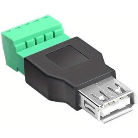 Terminal sans soudure USB, connecteur femelle rotatif ventilateur souris clavier borne de câblage de source de charge (1/5)