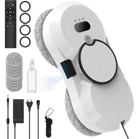 Robot nettoyeur vitre 5600 Pa – Aspiration puissante – Système de sécurité – Navigation intelligente – Télécommande – Pour surfaces lisses
