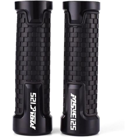 Poignées moto commande CNC poignée de barre de main en caoutchouc accessoires moto pour MSX125 pour MSX125 pour A&BS 2017 2018 2019 2020 2021 poignées de guidage (noir)