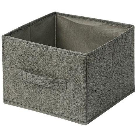 Boîte de rangement lot de 2 gris - organisateur pour armoire, bureau, chambre d'enfant - boîte de rangement pliable - boîte en tissu pour vêtements, jouets, accessoires