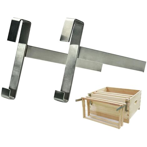 Porte-cadres d'abeilles, 2pcs 8,5 pouces en acier inoxydable Stand de ruche, 5 porte-trame de ruche à capacité complète, support de support d'apiculture pour apiculteur