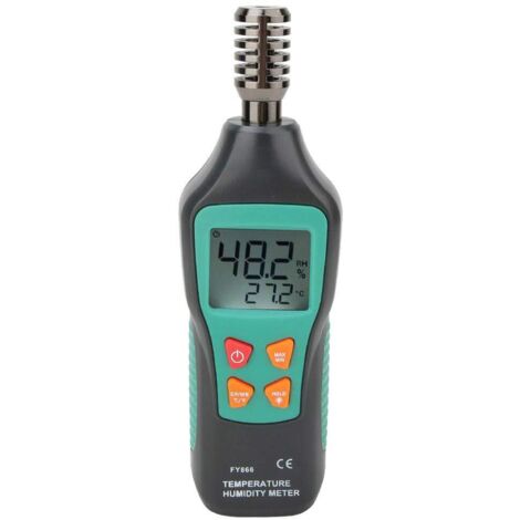 Thermo-Hygromètre Numérique, Thermomètre Portable Hygromètre Mini Température Humidité Compteur Rétro-Eclairage Écran LCD Données Tenir 0-99% RH -20℃ -60℃ (1/5)