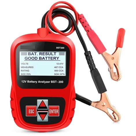Détecteur de charge de capacité de batterie, BST200 testeur de batterie de voiture automobile multi-langues analyseur de batterie Scanner outil de Diagnostic de voiture (1/5)