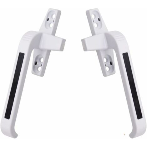 Poignée de Fenêtre Poignée Gauche et Droite Portes Battantes en Alliage D'aluminium Verrouillage des Fenêtres Poignée de Fenêtre Coulissante, - Blanc (1/5)