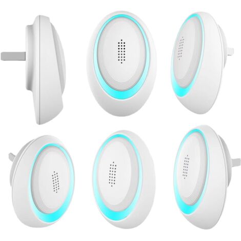 Anti Moustique Ultrason Prise, Ultrason Souris Mouche 6 Paquets, Appareil Repulsif Souris Efficace pour Repousser Les Rats, Les araignées, Les moustiques, Les Souris, Les cafards (1/4)