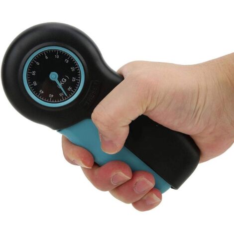 Dynamomètre à Main, Testeur de Force de Préhension Mécanique, Jauge de Préhension pour Mesureur de Force de Préhension(Noir Bleu)