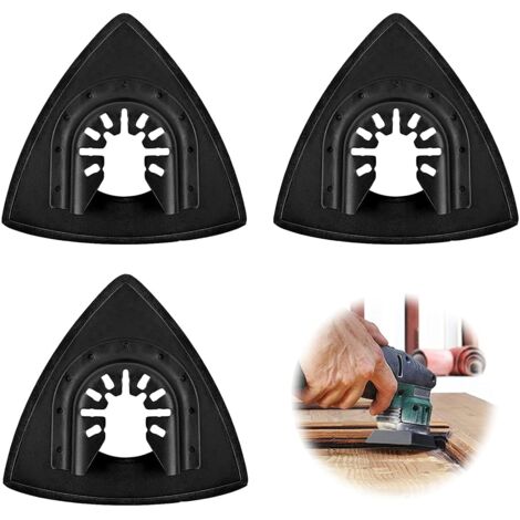 Patin Ponçage Triangulaire Ponçage Patin Fixation Accessoires Ponçage Patin De Fixation Accessoires Pour Outils Oscillants Outil De Balançoire Multifonctionnel De Polissage De Tampon Papier De Verre (1/5)