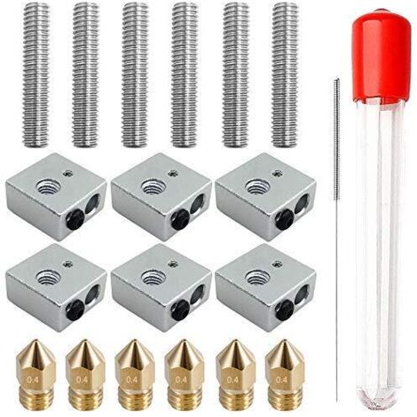 Accessoires pour imprimante 3D, bloc spécial en aluminium chauffé, kit de buses mk7 / 8 en acier inoxydable (1/4)