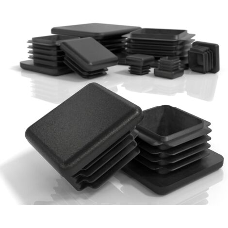 Bouchons à lamelles 40x40 mm pour Tube carré Bouchons carrés en Plastique PE Bouchon Pied de Chaise Bouchon Tube Carré pour Tubes Métalliques, Chaises, Canapés, Tables et étagères 4 pcs.