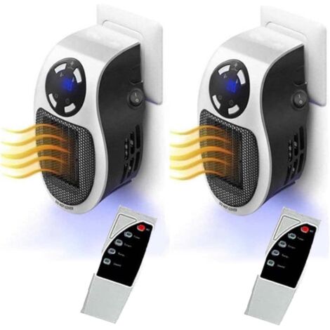 Soldes Lot de 2 Mini Chauffe-air Électrique Socket, Mini Heater 500w, Mini Chauffage Soufflant 500w, Radiateur Électrique Soufflant 500w, Système Thermostatique,Protection Contre Surchauffe (1/5)
