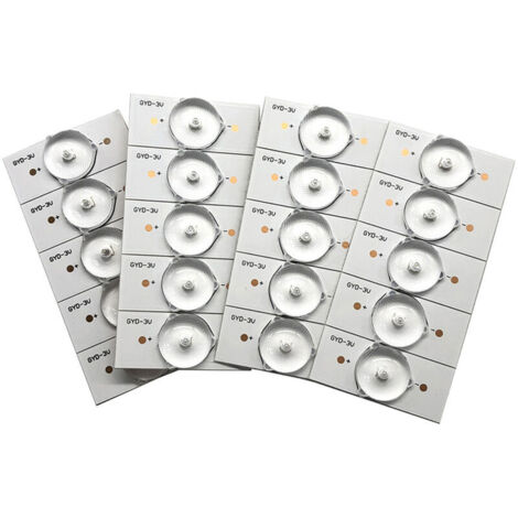 20PCS 3V SMD Lampe Perles avec Filtre à Lentille Optique pour 32-65 LED TV Réparation LED Strip Light Parts Accessoires, 20pcs (1/5)