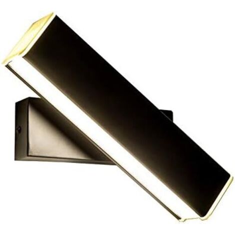 Lampe murale avant miroir, modèle noir, lumière tricolore, lampe murale avant miroir rotatif en fer forgé (1/5)