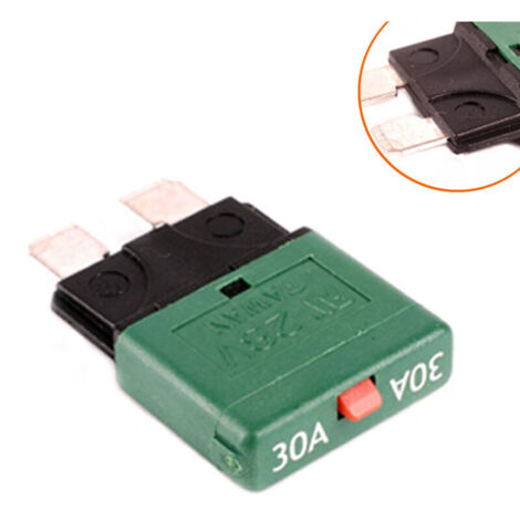 2PCS Fusible de voiture 30A/disjoncteur à fusible à réinitialisation moyenne/prise de fusible à lame (1/5)