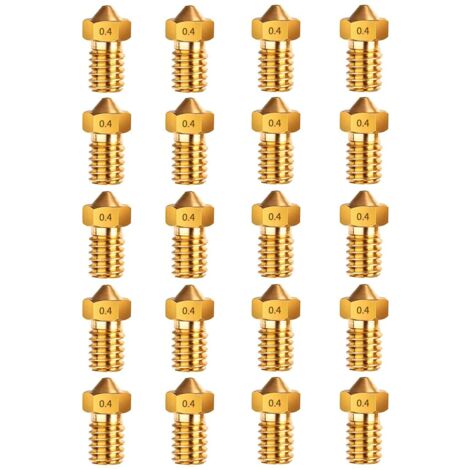 20pcs buse d'imprimante 3D buse en laiton 0,4 mm pour 1,75 mm e3d V5 - V6 filament imprimante 3D (1/5)