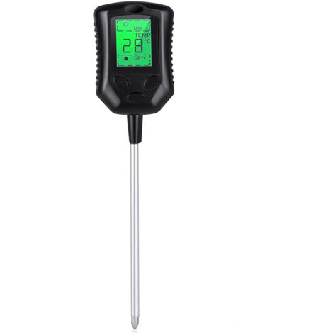 Testeur de sol, testeur d'humidité du sol pour plantes, thermomètre pH, lumière du soleil pour le jardinage, la pelouse, l'agriculture, les plantes d'extérieur