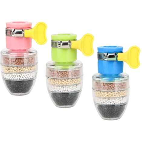 Pièces Filtration de robinet d'eau à charbon actif 6 couches Mini filtre à eau robinet robinet buse filtre à eau (1/5)