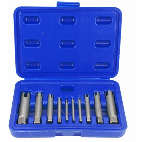 Extracteur de tarauds, Extracteur de Vis Cassée, Taraud à vis dénudé avec acier rapide, extracteur de taraud pour des tarauds à vis cassés rapides et faciles à retirer(ten-piece set) (1/5)