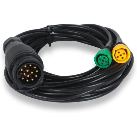 Câble de remorque 13 broches 5 mètres – Conducteur en cuivre – PVC ignifuge et imperméable – Résistant aux chocs et à la corrosion (1/5)