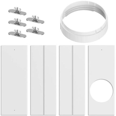Kit de climatiseur portatif pour fenêtre – 4 panneaux ajustables 17 pouces – Plage de réglage 25,6 à 61 pouces – PVC haute qualité (1/5)