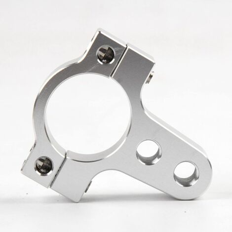 Support de Fixation de Support de Fixation de Cadre de Fourche D'Amortisseur de Direction en Aluminium de 27mm pour la Modification de Vélo de Argent (1/5)