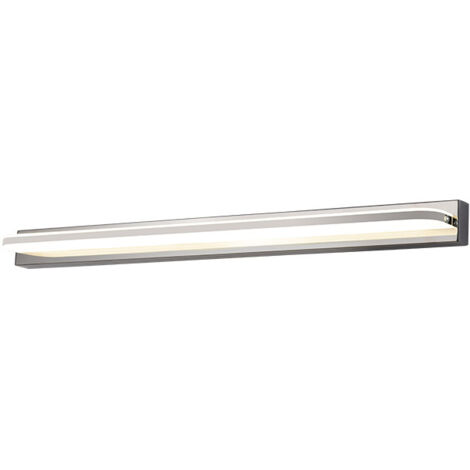 Lampe frontale Miroir salle de bain WC, 42cm argent, changement de couleur tricolore, applique murale 9W (1/5)