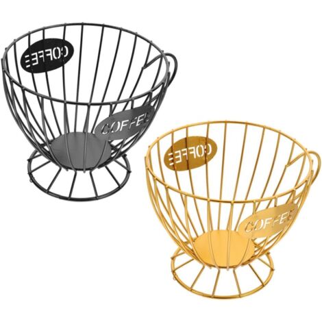 2pièces Panier De Fruits Décoratif Organisateur Multifonction Pour Café Et Snacks Rangement Élégant Pour Cuisine Et Bureau (1/5)