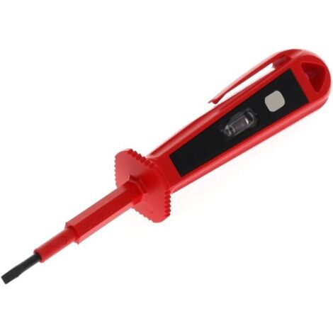 red Tournevis détecteur de tension en plastique résistant aux chocs, Pour tension de 250 V max., Testeur de phase, R38121312 (1/5)