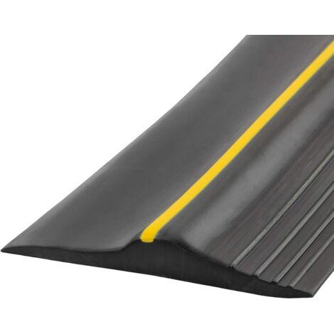 Bande d'étanchéité universelle pour seuil de porte de garage – Caoutchouc EPDM résistant aux intempéries – Longueur 6 m – Joint anti-poussière noir