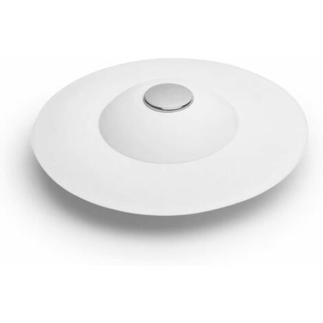 Bouchon de vidange baignoire et douche siphon de sol déodorant et anti-colmatage cuisine domestique push rebond siphon de sol en silicone fermé filtre d'évier en plastique, blanc (1/4)