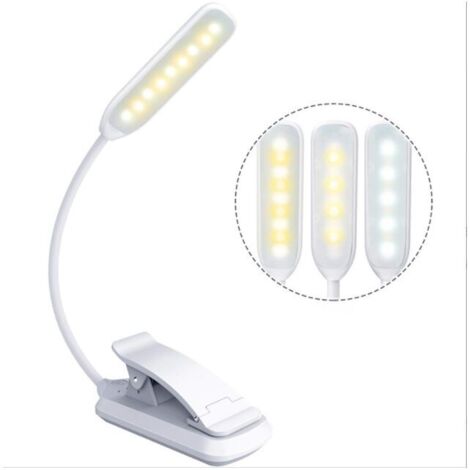 Liseuse, Liseuse Rechargeable 9 LED, Col Flexible 360°, 3 Températures de Couleur et 3 Niveaux de Luminosité, Interrupteur Tactile, Mini Veilleuse Nuit, eReader, Voyage (1/5)