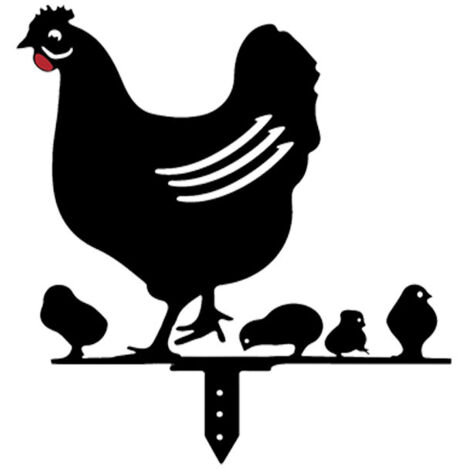 Poule avec poule plug - in, décor de jardin de simulation de poulet idyllique, adapté pour jardin de cour extérieure (1/5)