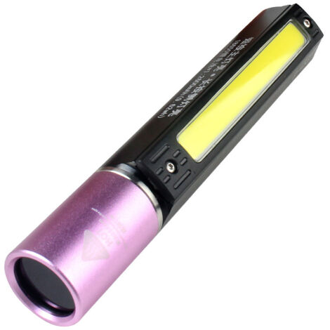 Lampe de poche UV 365 nm avec 3 LED, rechargeable 2 en 1, lampe torche tactique LED pour détection d'urine d'animaux domestiques, durcissement en résine, hounding (1/5)