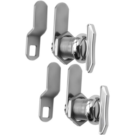 5/8" Thumb Operated Offset Cam Lock, RV Compartment Latch, Non-Locking Thumb Turn, for RV Compartment Camper Storage Door (2 Pack) (1/5)