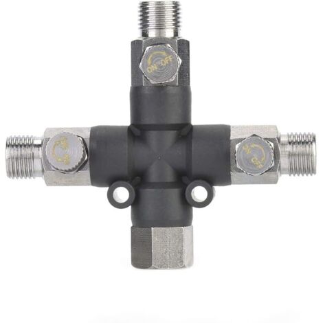 Accessoire de montage de pistolet 3 voies en métal de 1 / 8 pouce pour adaptateur de compresseur d'air (1/5)