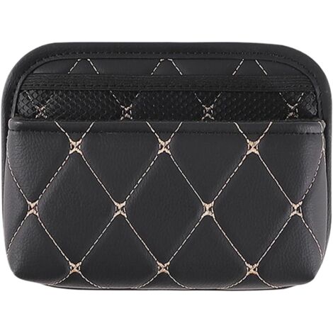 Générique Organisateur pour Siège Auto, Organisateur de Rangement Voiture avec Poubelle Intégrée, Porte-Téléphone En Cuir Imperméable, Accessoire Pour Voyage Compatible Avec La Majorité Des (1/5)
