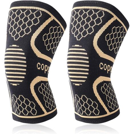 Lot De 2 Genouillères pour Les Douleurs Au Genou Femmes Et Hommes, Bandage De Soutien du Genou pour Déchirure du Ménisque, Soulagement de la Douleur du LCA Et De L'arthrite (1/5)