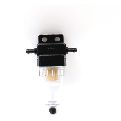 Filtre à essence séparateur d'eau marine – Construction ABS et métal – Longue durée de vie – Prévention du cirage – Boîtier transparent pour surveillance