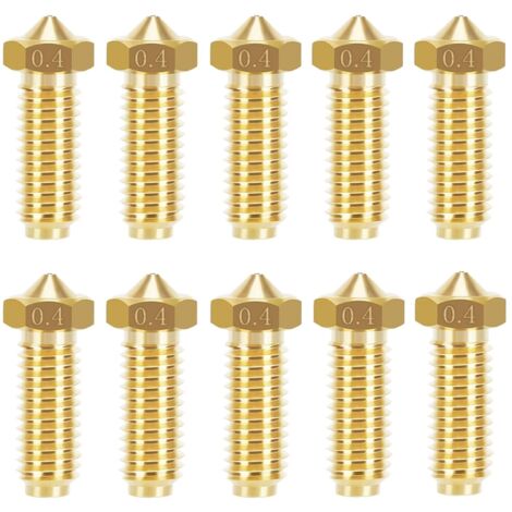 10PCS buses en laiton pour Anycubic Kobra 2, pièces d’imprimante 3D 10PCS 0.4mm Kit de buses pour Kobra 2, Kobra 2 Neo, Kobra 2 Pro, Kobra 2 Plus, Kobra 2 Max