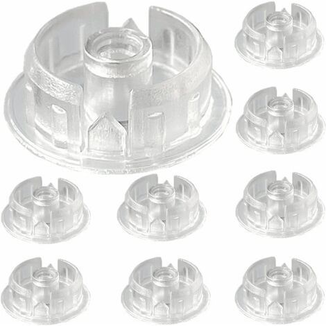 10pcs obturateur inférieur tige queue transparente bouchon, rideau bouchon tête, cordon de serrage tête ronde accessoires (1/5)