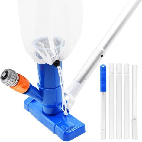 Aspirateur de Piscine Portable,Tête D'aspiration pour L'étang avec Sac à Feuilles pour Le Nettoyage par Aspiration du Fond de la Piscine Mini Nettoyeur pour Spa/Fontain (1/5)