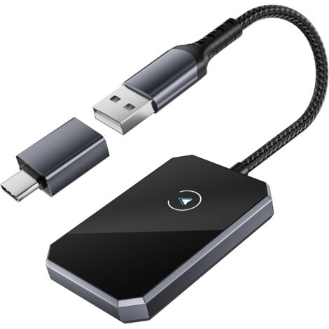Adaptateur CarPlay sans Fil,2024 Nouveau Adaptateur Wireless Bluetooth Dongle CarPlay,Convertir Filaire en Wireless CarPlay pour des Voitures Depuis 2015,Apple iPhone iOS 10+,Andriod 11+ (1/5)