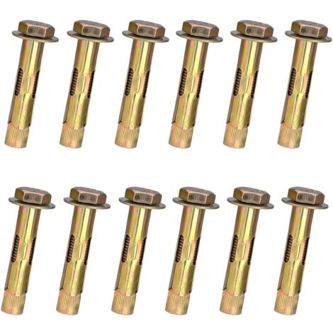 12PCS hexagonal Floor Expanded M8 60mm tête fraisée croix couleur Zinc Stripping vis pour rampe d'escalier (1/5)