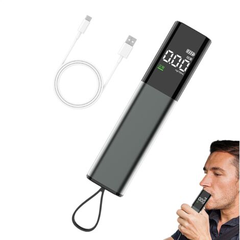 Testeur d'alcool numérique, testeur d'alcool à l'alcool,Alcoolyzer d'alcool Personnel numérique  Instrument d'essais de Conduite en état d'ivresse, détecteur précis pour Le conducteur (1/5)