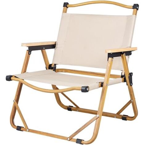 Chaise de camping pliable, chaises de camping pliantes pour adultes, grande chaise de pelouse portable pour la pêche en plein air, la randonnée, supporte 275 lb et comprend des sacs de rangement (1/4)