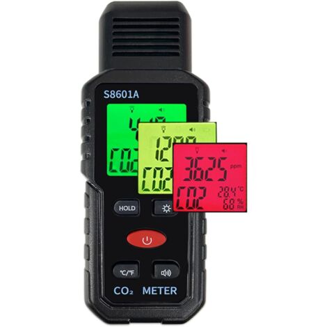 Handheld Carbon Dioxide Detector,CO2 Meter,3 in 1 Portable CO2 Detector,Temperature and Humidity Meter,Smoke Tester,CO2 Detectors for Home,car,rv