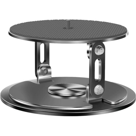 Support de projecteur de bureau, support de bureau à angle réglable avec vis de 1/4 pouce, plateau de projecteur noir rotatif à 360 ° pour studio de bureau à domicile (1/5)