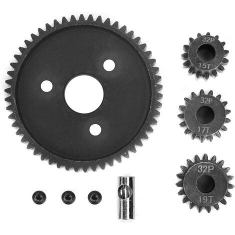 Engrenage de moteur de voiture à distance, 15T / 17t / 19t en acier robuste et durable avec vis de rechange (1/5)